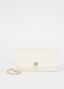 L.K.Bennett Florence clutch van leer met afneembare schouderriem