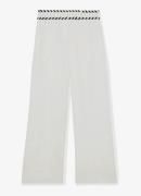 Reiss Fawn high waist wide fit pantalon van linnen