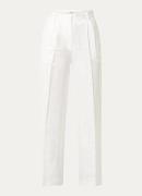 Sandro High waist wide fit pantalon van satijn met print