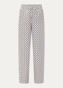 Rosner Mara high waist wide fit pantalon met print en trekkoord