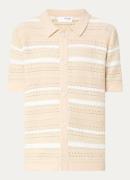 Selected Homme Palo fijngebreide regular fit overhemd van crochet met ...