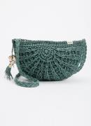 Barts Theros crossbodytas in linnenblend en raffia