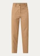 Benetton High waist tapered fit cropped pantalon met steekzakken
