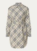 Burberry Mini blousejurk met ruitdessin en ceintuur