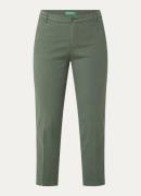 Benetton Mid waist slim fit cropped chino met steekzakken