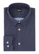 BOSS Roan slim fit overhemd met microdessin