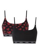 HUGO Bralette met logoband in 2-pack