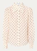 L.K.Bennett Sonya blouse in zijdeblend met stippenprint