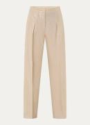 Pennyblack Renavia high waist wide fit pantalon van linnen met metalli...