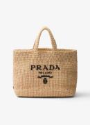 Prada Shopper van crochet met logo