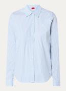 HUGO The Essential Shirt blouse met logoborduring en streepprint