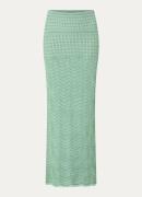 Sandro Midi rok met opengewerkt dessin en lurex