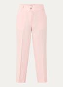 Benetton High waist straight fit croppped pantalon van linnen