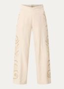 Mos Mosh Seecee high waist loose fit pantalon in linnenblend met openg...