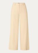 Claudia Sträter High waist wide fit pantalon met steekzakken