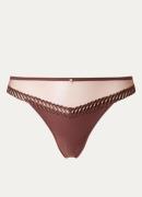 Aubade Sheer Emotion tanga met mesh en borduring