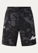 Aape Loose fit korte joggingbroek met logo