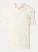 Selected Homme Fijngebreide regular fit polo in biologisch katoenblend...