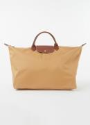 Longchamp Le Pliage Original reistas L met leren details