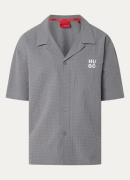 HUGO Caffle regular fit overhemd van crêpe