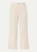 Benetton High waist wide fit pantalon van linnen