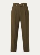 ba&sh Jude high waist tapered fit cropped pantalon met steekzakken