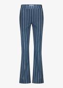 Studio Anneloes Flair mid waist flared fit pantalon met streepprint
