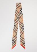 Burberry Sjaal van zijde met ruitdessin 180 x 8 cm