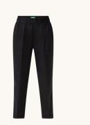 Benetton High waist tapered fit cropped pantalon van linnen