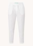 Benetton High waist tapered fit cropped pantalon van linnen