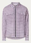 Cole Buxton Overshirt van linnen met ruitdessin en borstzakken