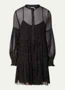 Zadig&Voltaire Randy semi-transparante mini blousejurk met lurex