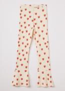 Mini Rodini Outlined Hearts flared legging met print