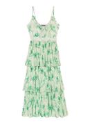 Maje Midi jurk met bloemenprint en volant