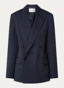 The Frankie Shop Newark double-breasted blazer in scheerwolblend met k...
