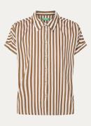 Benetton Blouse in linnenblend met streepprint