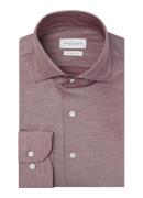 Profuomo Japanese knitted regular fit overhemd met cut away kraag