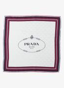 Prada Sjaal van zijde met logoprint 55 x 55 cm