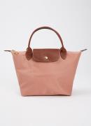 Longchamp Le Pliage Original handtas S met leren details