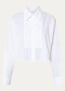 Sandro Cropped blouse met plooidetail