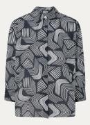 OPUS Fumina Move semi-transparante top met print