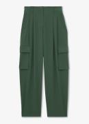 Reiss Orla high waist tapered fit cargobroek met plooien