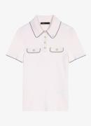 Maje Fijngebreide polo met ribstructuur