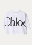 Chloé Oversized cropped T-shirt met logoprint