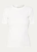 Fabienne Chapot T-shirt met ribstructuur