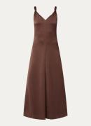 Selected Maxi jurk met V-hals en gevlochten detail