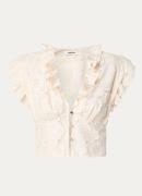 Sandro Crop top met opengewerkt dessin