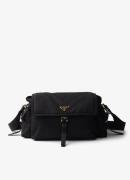 Prada Re-Nylon Large schoudertas met leren details