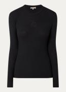 JOSH V Atlas ribgebreide top met logoborduring