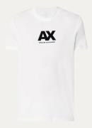 Armani T-shirt met flock logoprint